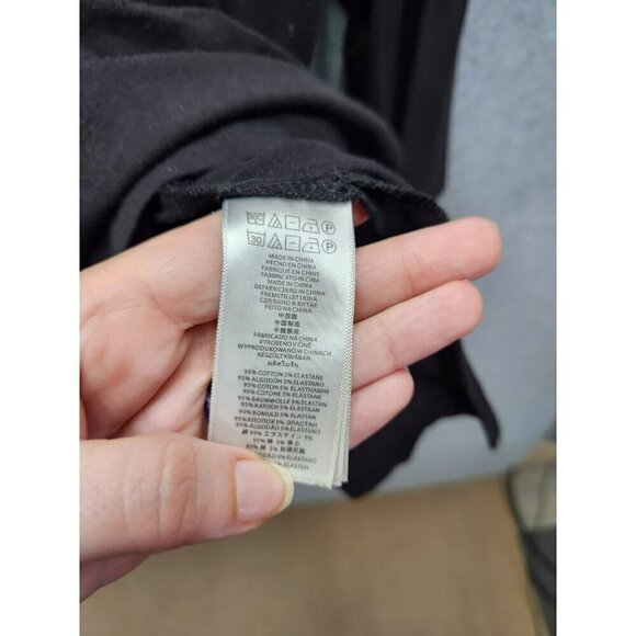 Michael Kors Black 3/4 Sleeve Top With Zipper Detail Womens 2X - Picture 4 of 5